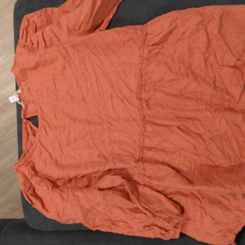 Salmon/pink blouse 3/4 sleeve time and Tru size large